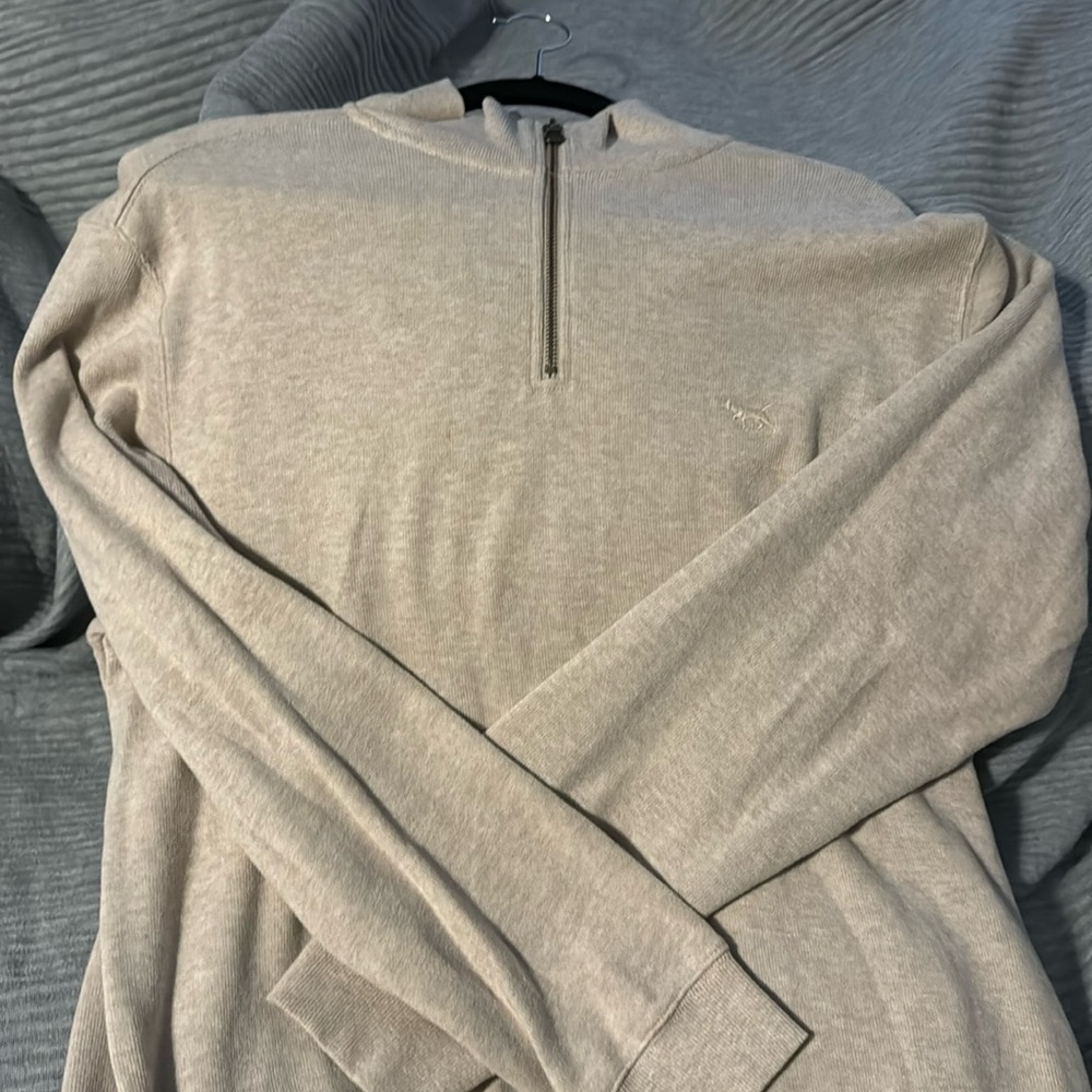 Rodd & Gunn Men’s Quarter Zip, Sweater Tan, Men’s Large, Like New